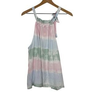 Cloth & Stone Halter Tie Tank Top NWT Womens Medium Pastel Tie Dye Bohemian